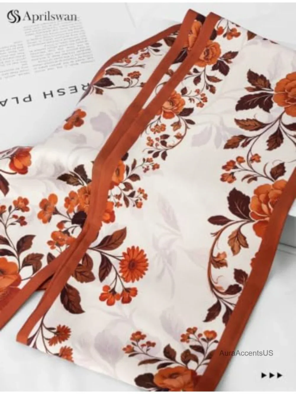 Silk Hair Scarf, Fashion Scarf for Women Stain